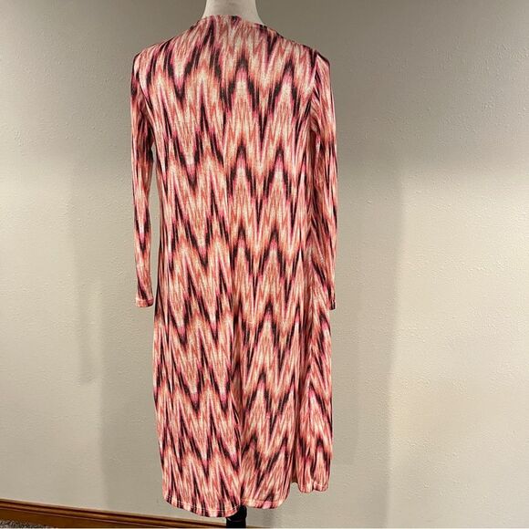 LuLaRoe Colorful Chevron Patterned Sarah open duster size extra small - Picture 7 of 13